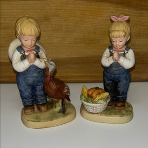 Denim Days “A Time For Thanks” porcelain figurine set